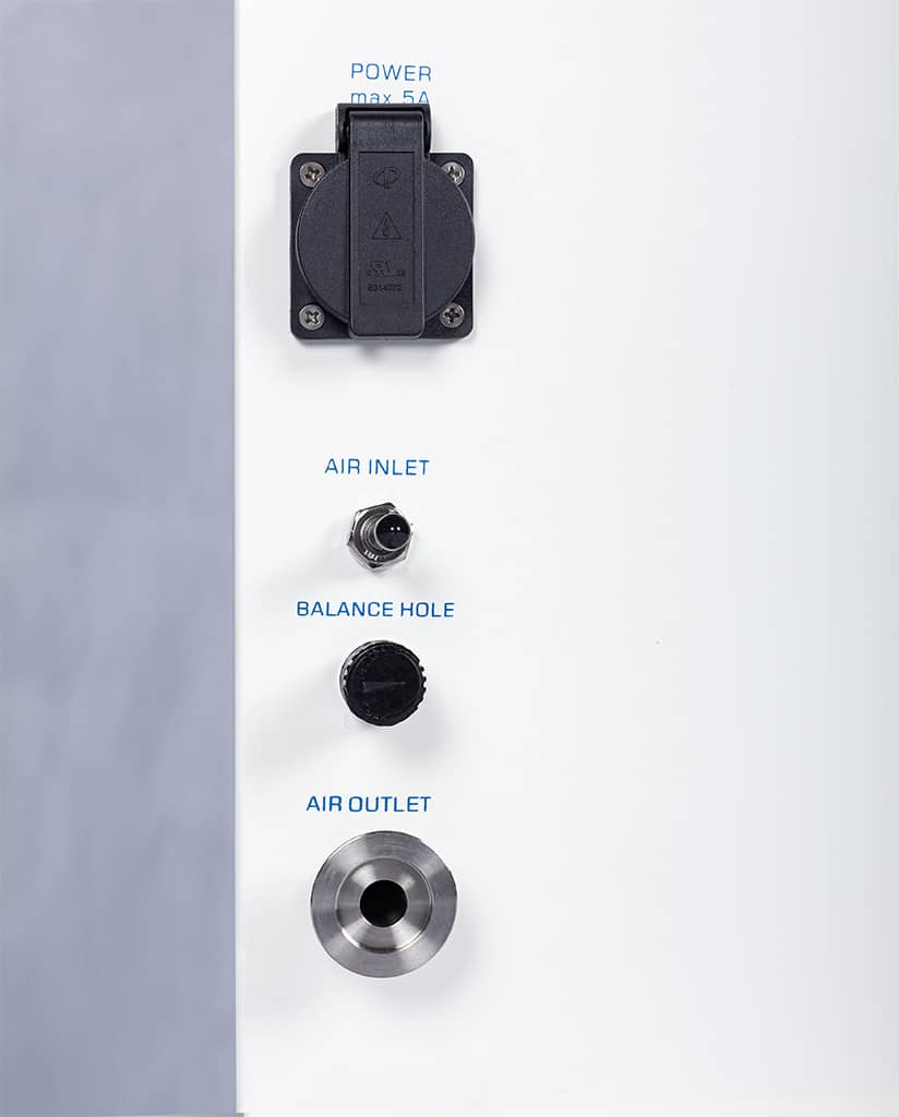 Vacuum Oven's Ports and Electrical Outlet