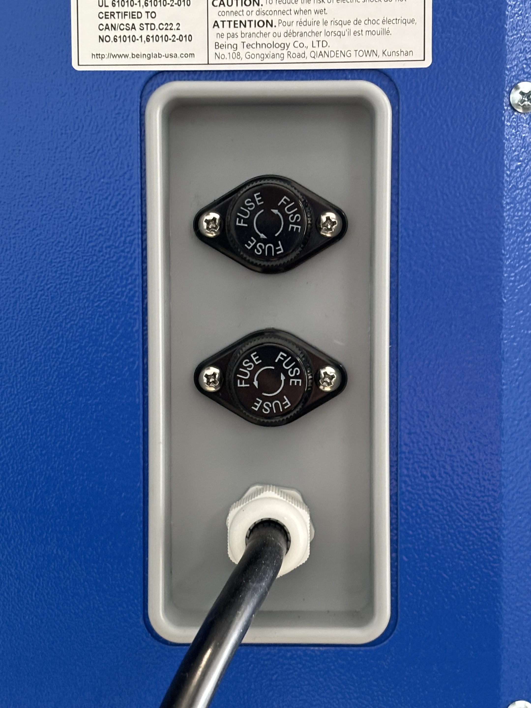 EOF Fuses and Power Cord